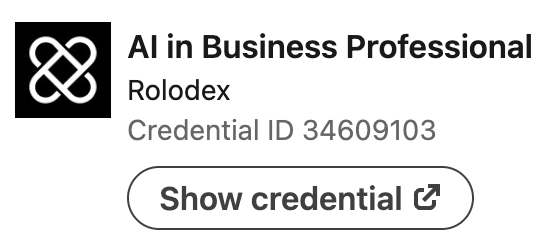 AI Business Professional LinkedIn Credential